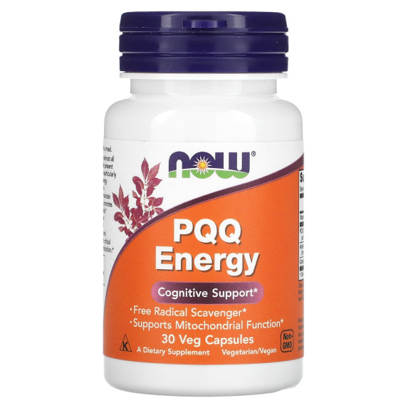 NOW Foods, PQQ Energy, 30 kapsułek roślinnych