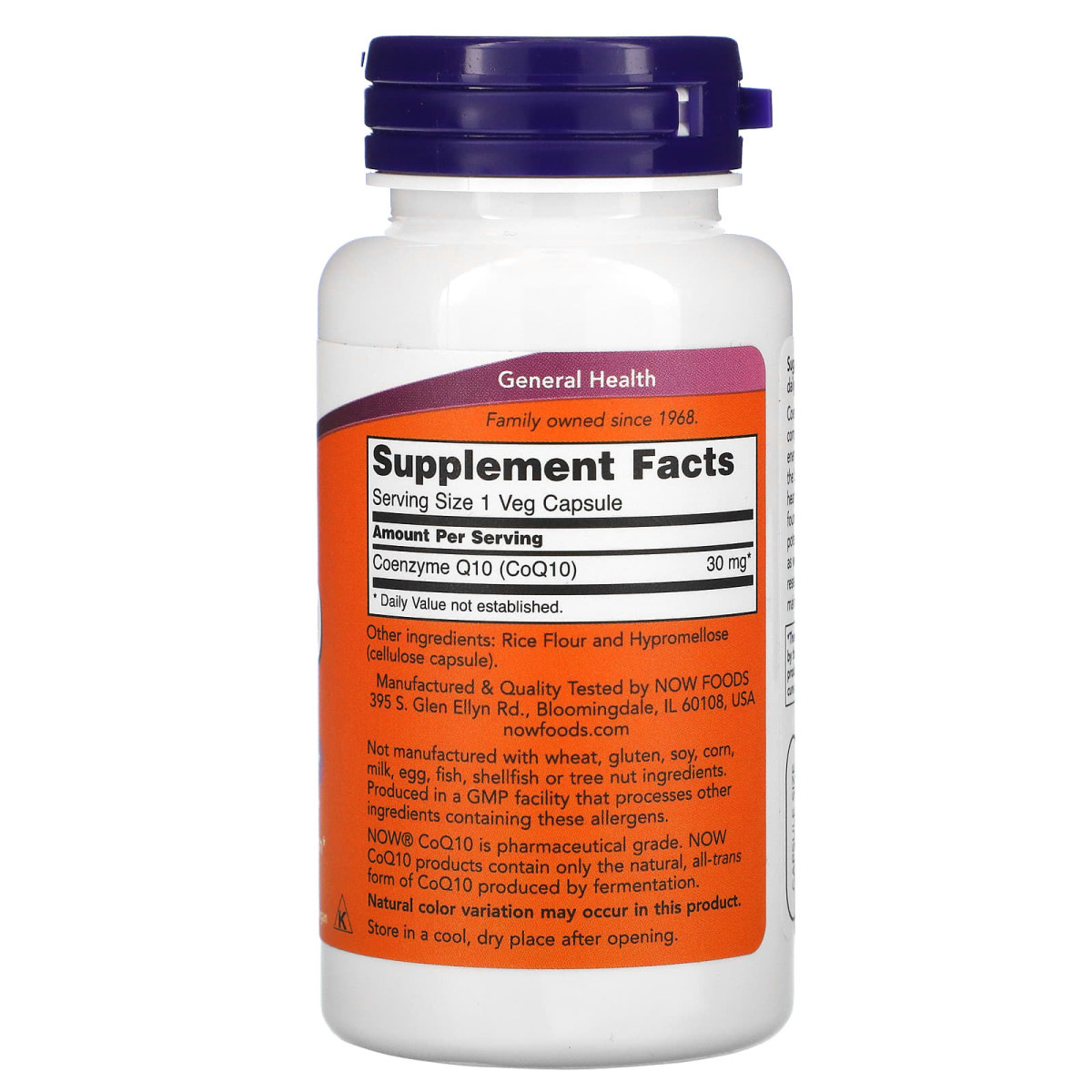 NOW Foods, Koenzym Q10, 30 mg, 120 kapsułek roślinnych
