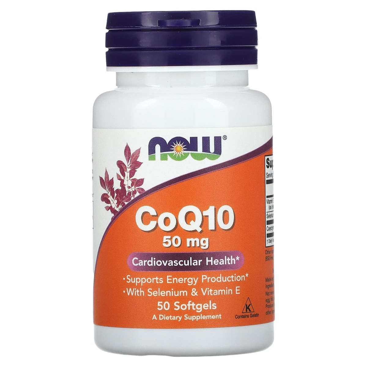 NOW Foods, Koenzym Q10, 50 mg, miękka kapsułka 50