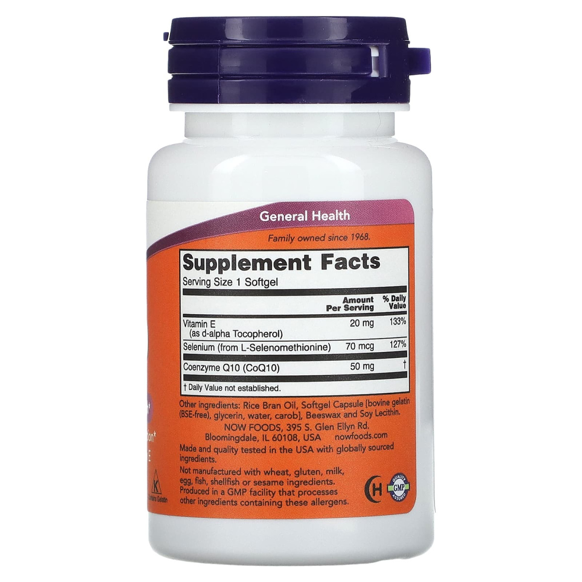 NOW Foods, Koenzym Q10, 50 mg, miękka kapsułka 50