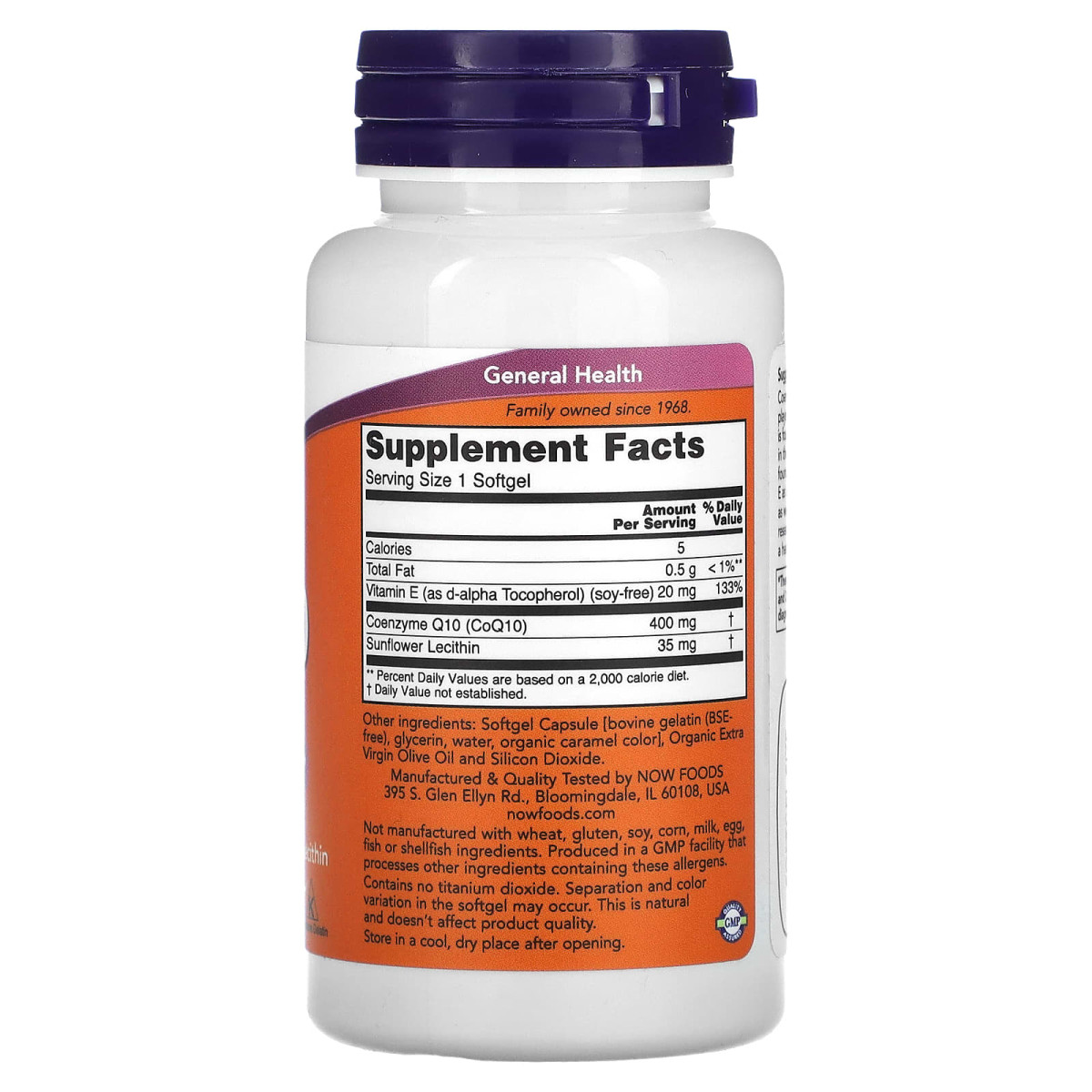 NOW Foods, Koenzym Q10 , 400 mg , 30 kapsułek miękkich