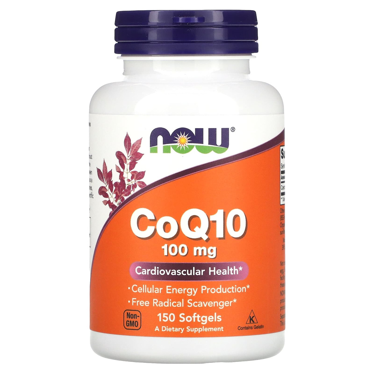 NOW Foods, CoQ10, 100 mg, 150 miękkich kapsułek