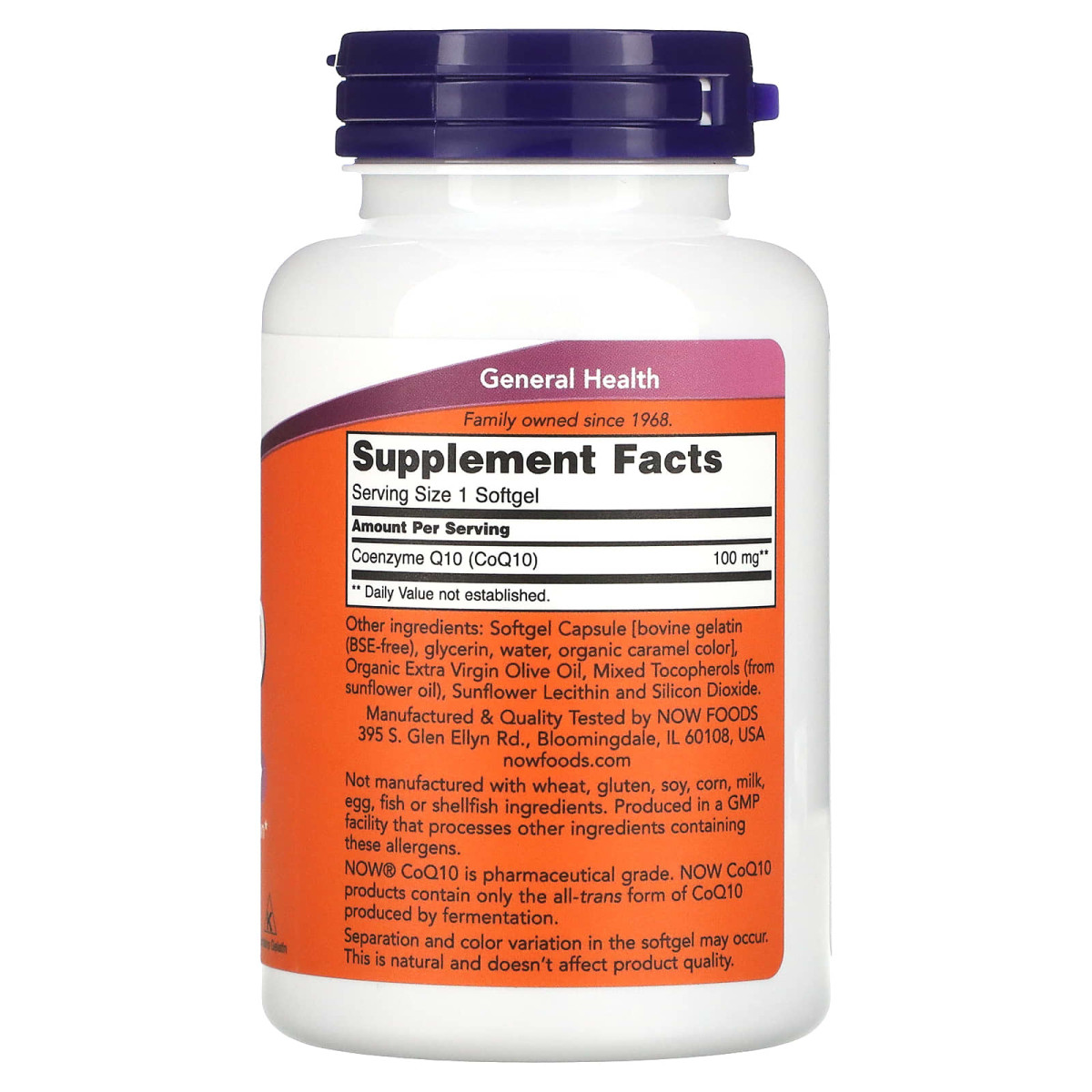 NOW Foods, CoQ10, 100 mg, 150 miękkich kapsułek