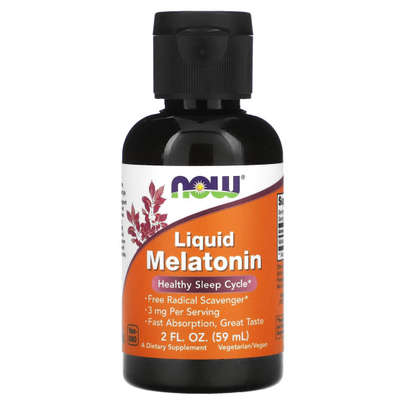 NOW Foods, Melatonina w płynie, 3 mg, 59 ml