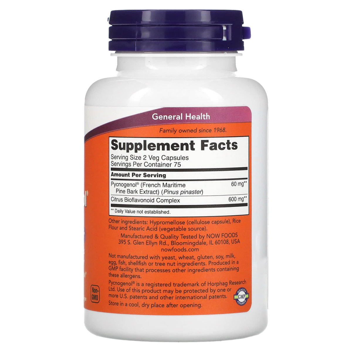 NOW Foods, Pycnogenol, 30 mg, 150 kapsułek roślinnych