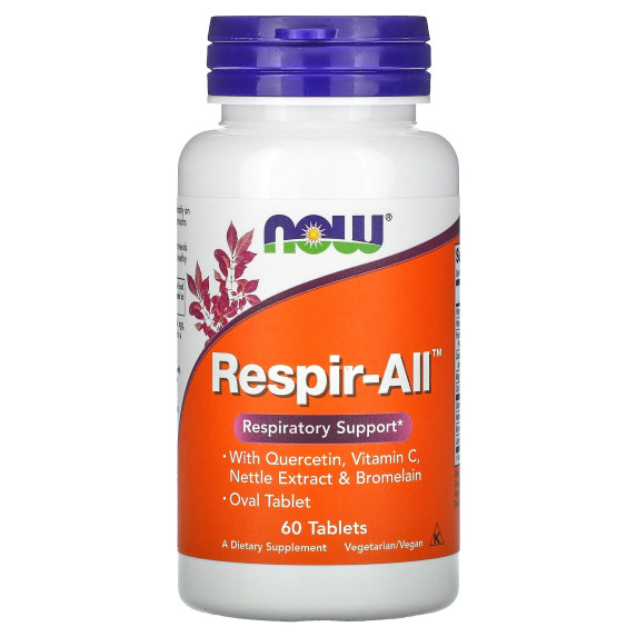 NOW Foods, Respira-All, 60 tabletek