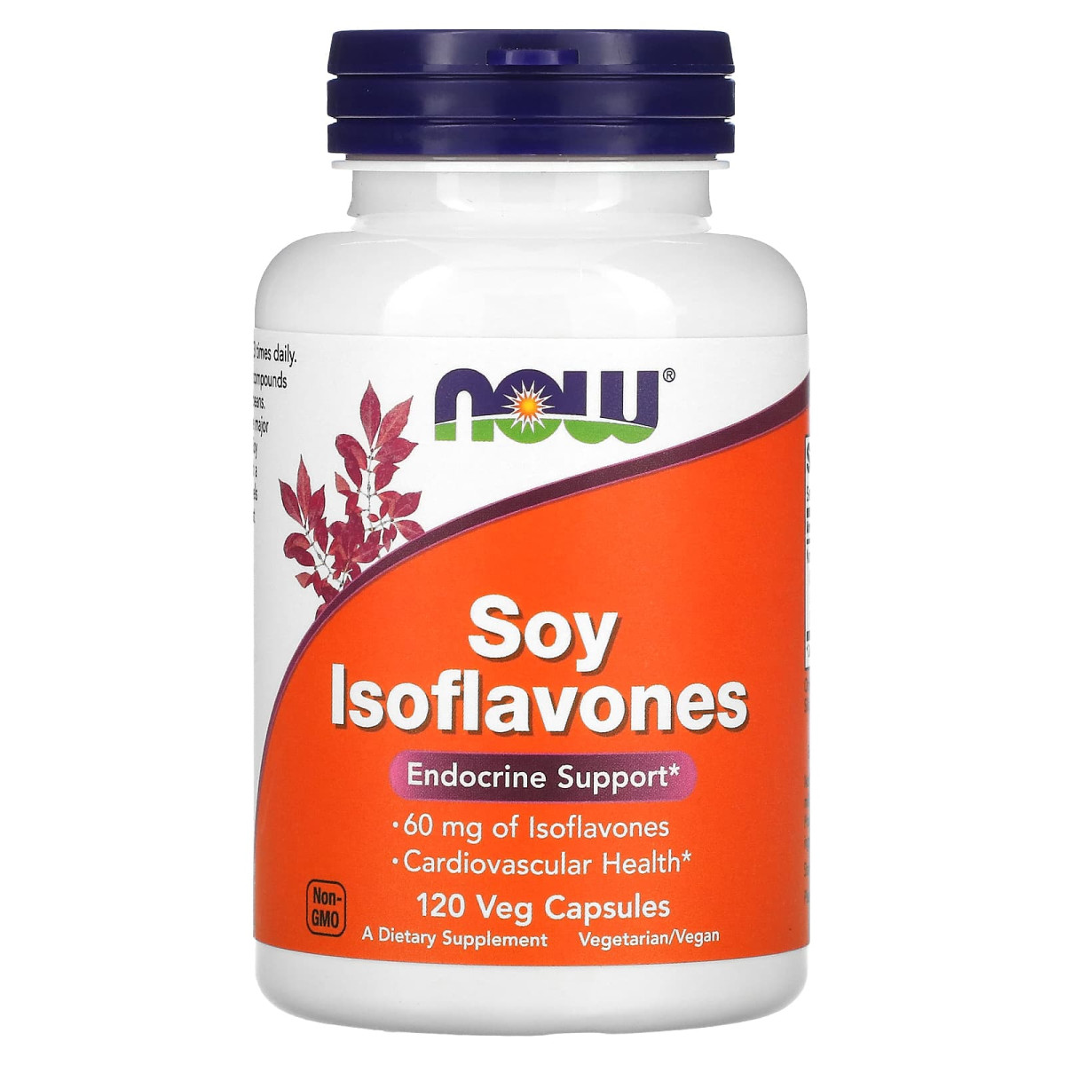 NOW Foods, Izoflawony sojowe, 120 kapsułek roślinnych