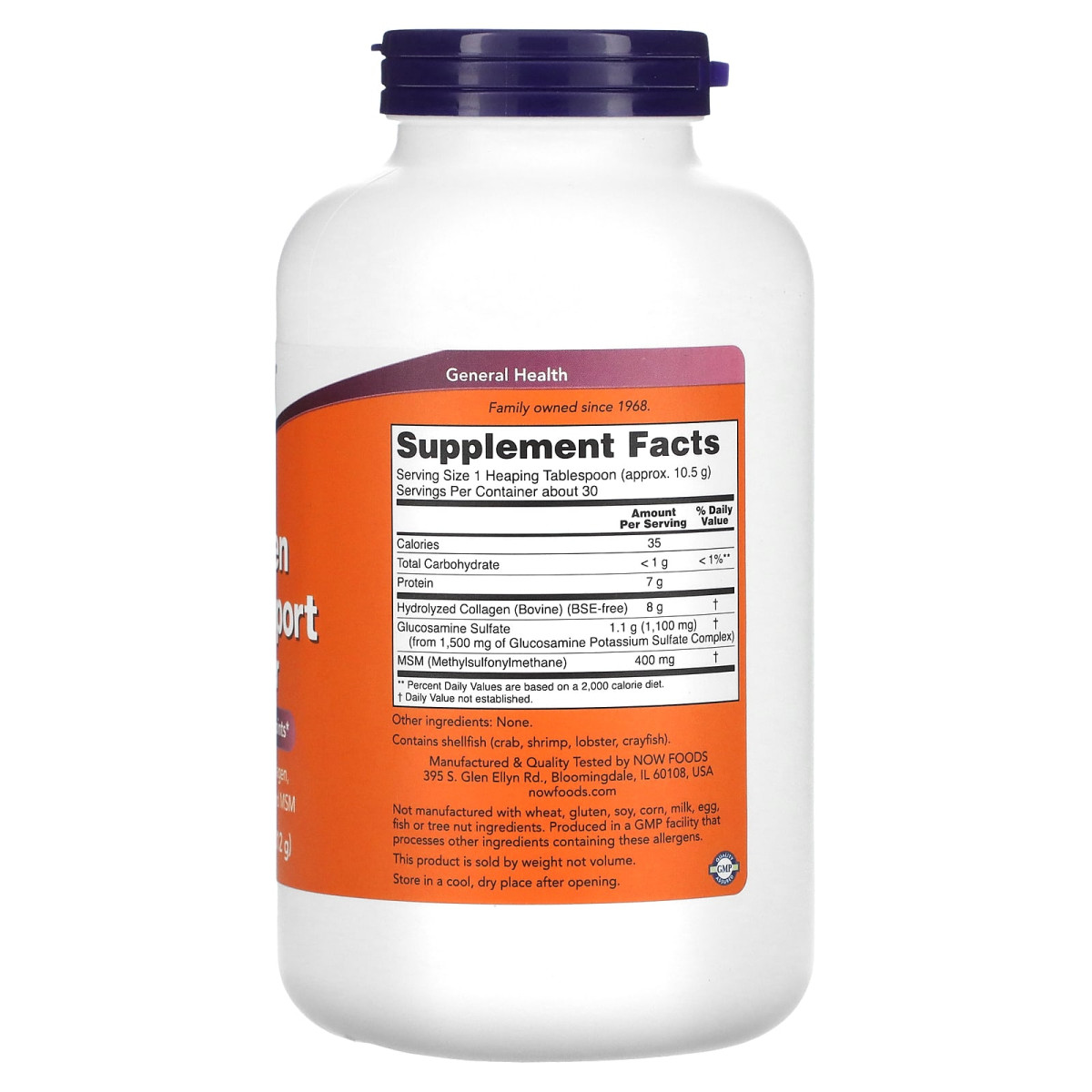 NOW Foods, Proszek z kolagenem na stawy, 312 g