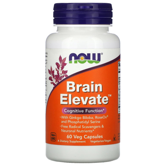 NOW Foods, Brain Elevate, 60 kapsułek roślinnych