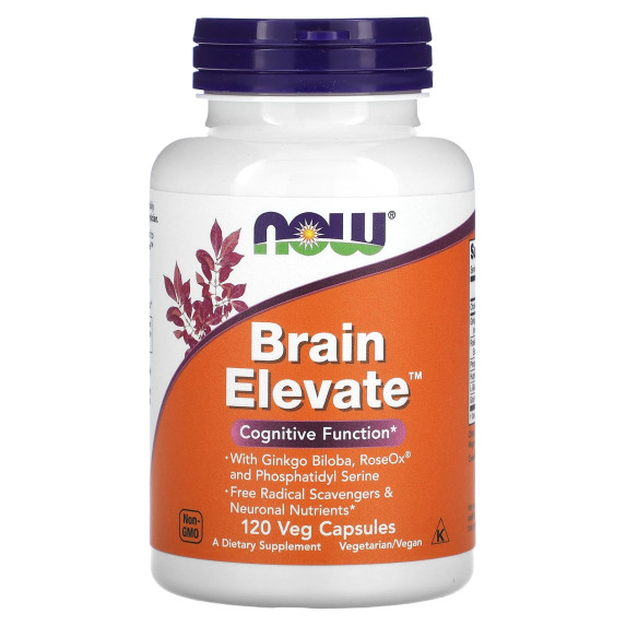 NOW Foods, Brain Elevate, 120 kapsułek roślinnych