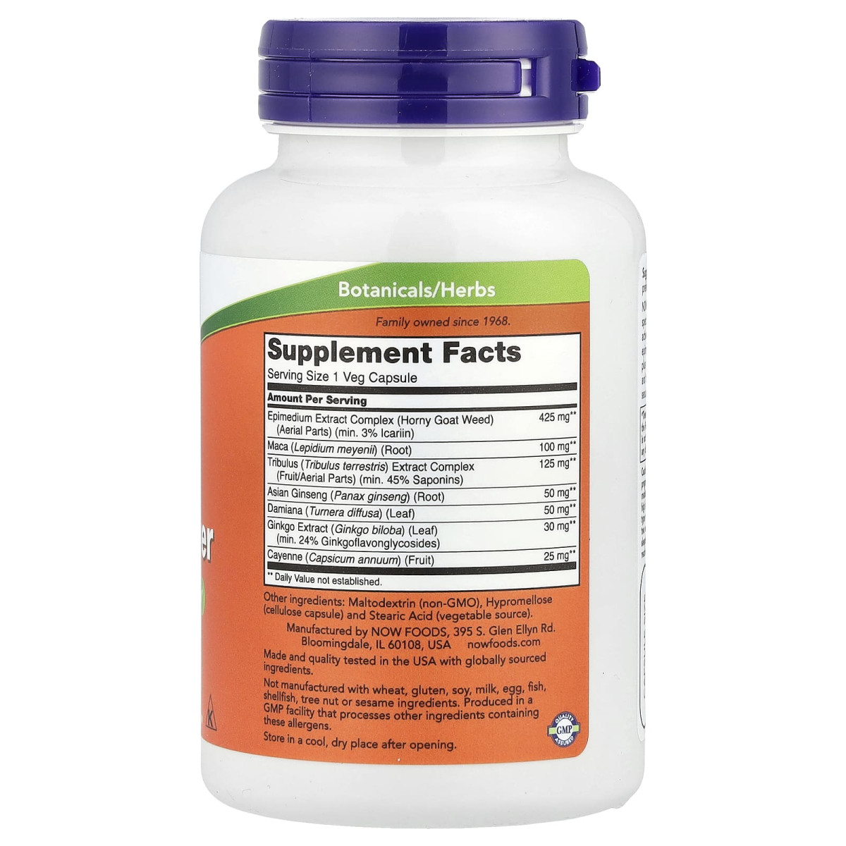 NOW Foods, Men's Virility Power, 120 kapsułek roślinnych