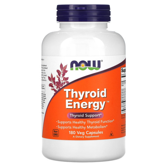 NOW Foods, Thyroid Energy, 180 kapsułek wegetariańskich