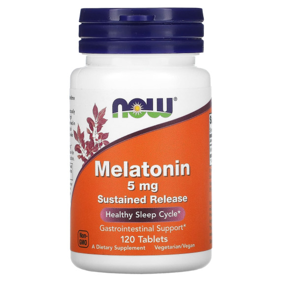 NOW Foods, Melatonina, 5 mg, 120 tabletek