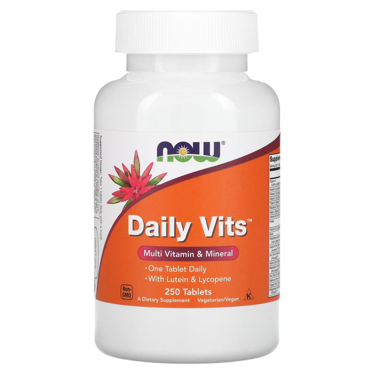 NOW Foods, Daily Vits, multiwitamina i minerały, 250 tabletek