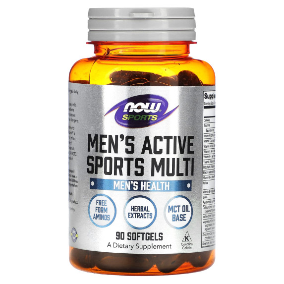 NOW Foods, Sports, Active Sports Multi dla mężczyzn, 90 miękkich kapsułek