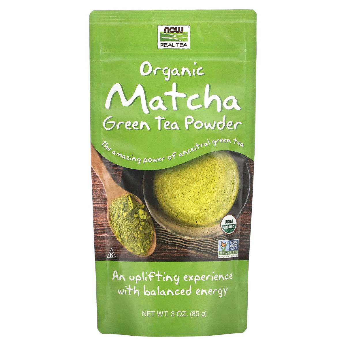 NOW Foods, Real Tea, organiczna zielona herbata matcha w proszku, 85 g