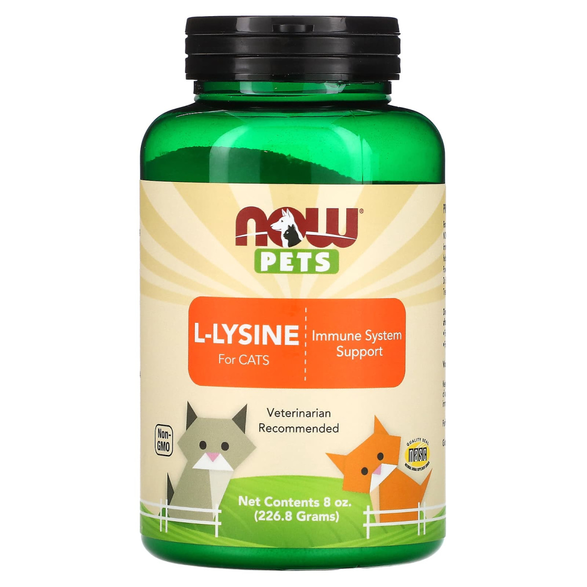 NOW Foods, Pets, L-lizyna dla kotów, 226,8 g