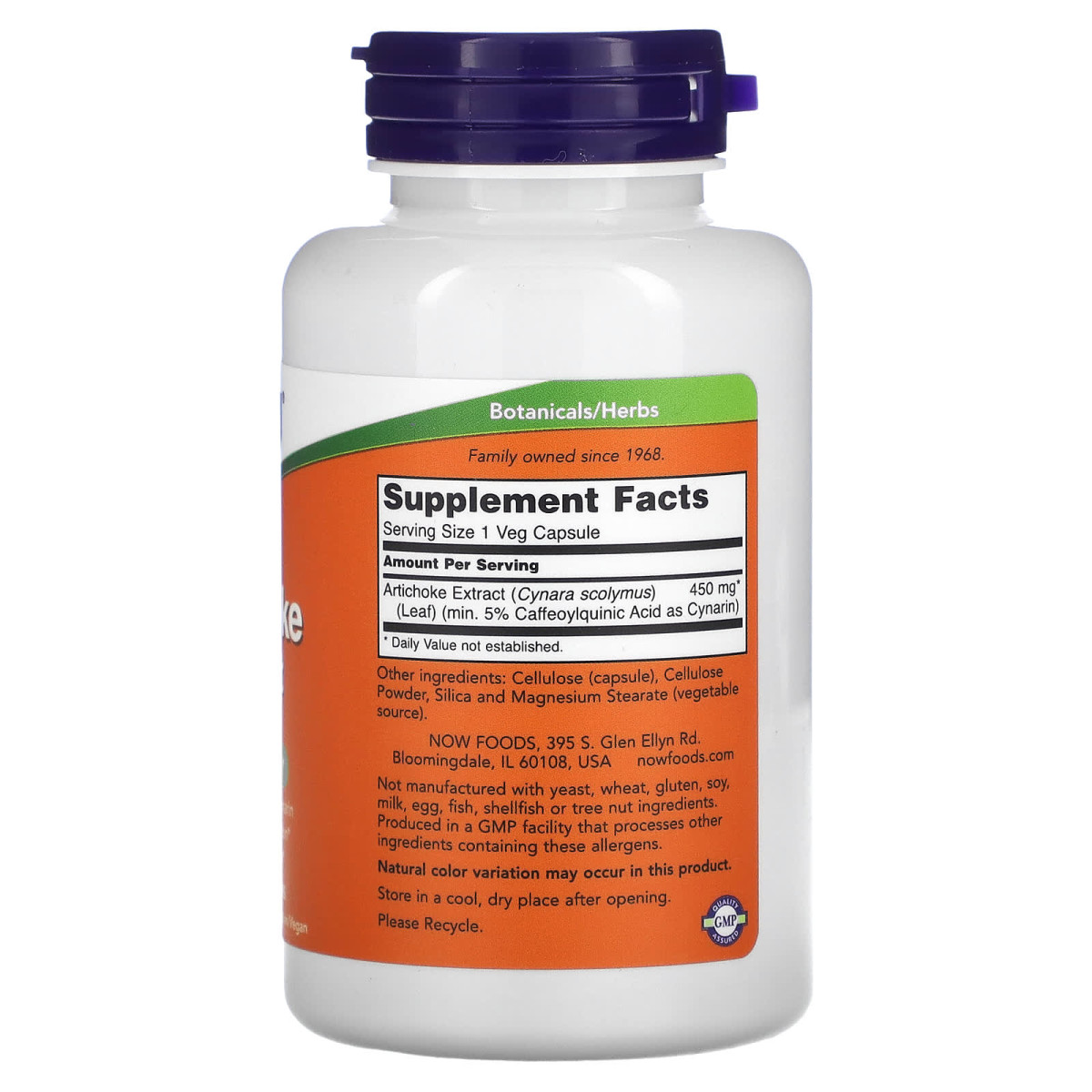 NOW Foods, Wyciąg z karczocha, 450 mg, 90 kapsułek wegetariańskich