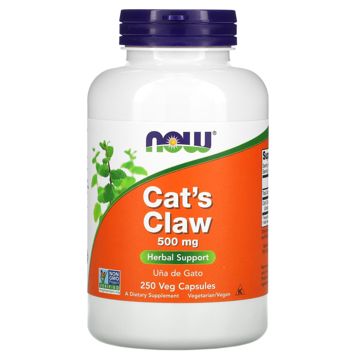 NOW Foods, Cat's Claw, 500 mg, 250 kapsułek roślinnych