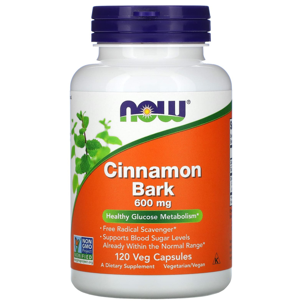 NOW Foods, Kora cynamonu, 600 mg, 120 kapsułek roślinnych