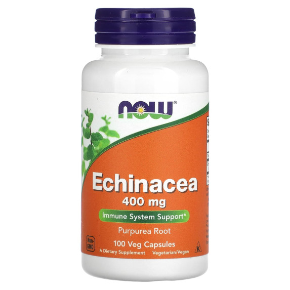 NOW Foods, Echinacea, 400 mg, 100 kapsułek roślinnych