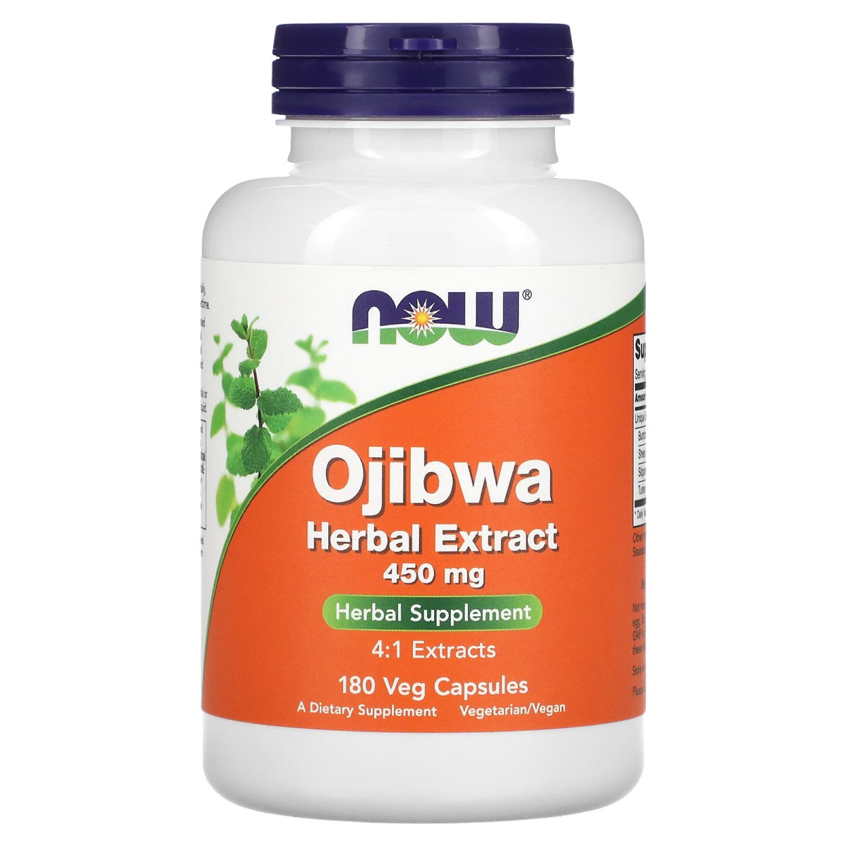 NOW Foods, Ekstrakt ziołowy ojibwa, 450 mg, 180 kapsułek roślinnych