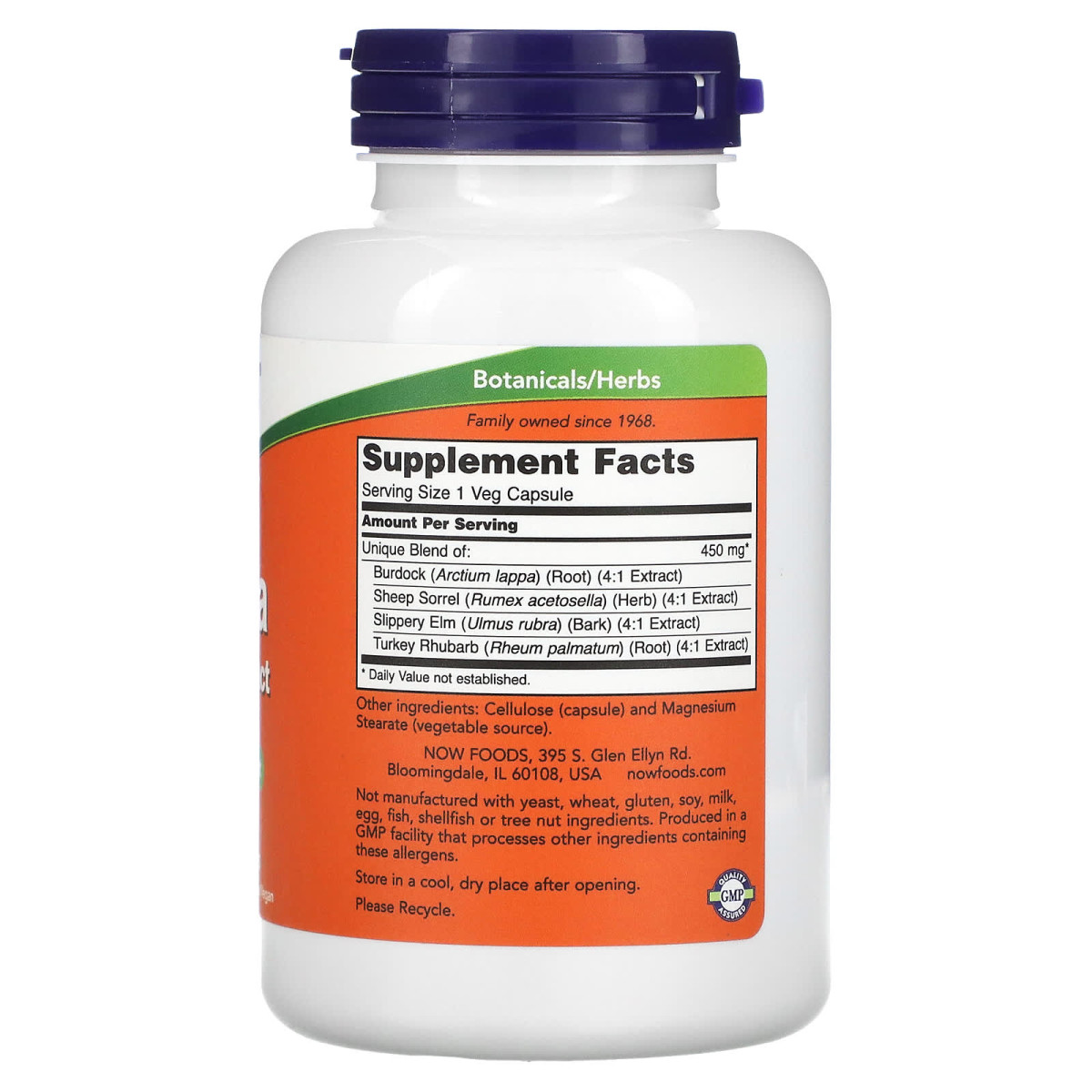 NOW Foods, Ekstrakt ziołowy ojibwa, 450 mg, 180 kapsułek roślinnych
