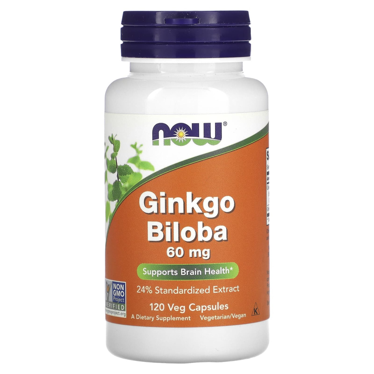 NOW Foods, Ginkgo Biloba, 60 mg, 120 kapsułek roślinnych