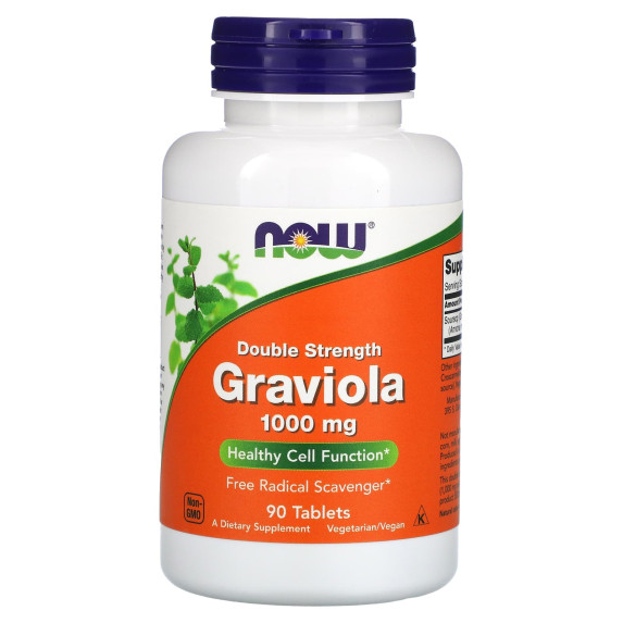 NOW Foods, Graviola, podwójna moc, 1000 mg, 90 tabletek