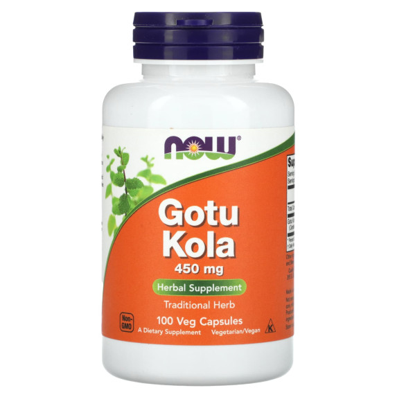 NOW Foods, Gotu Kola, 450 mg, 100 kapsułek roślinnych