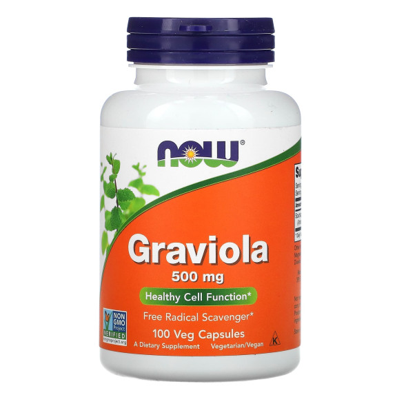 NOW Foods, Graviola, 500 mg, 100 kapsułek roślinnych