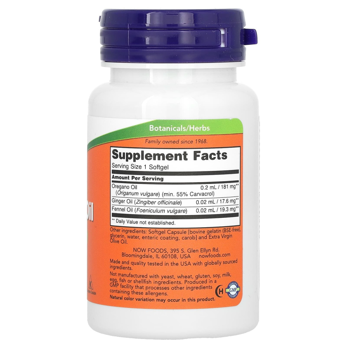 NOW Foods, Olejek oregano, 90 miękkich kapsułek