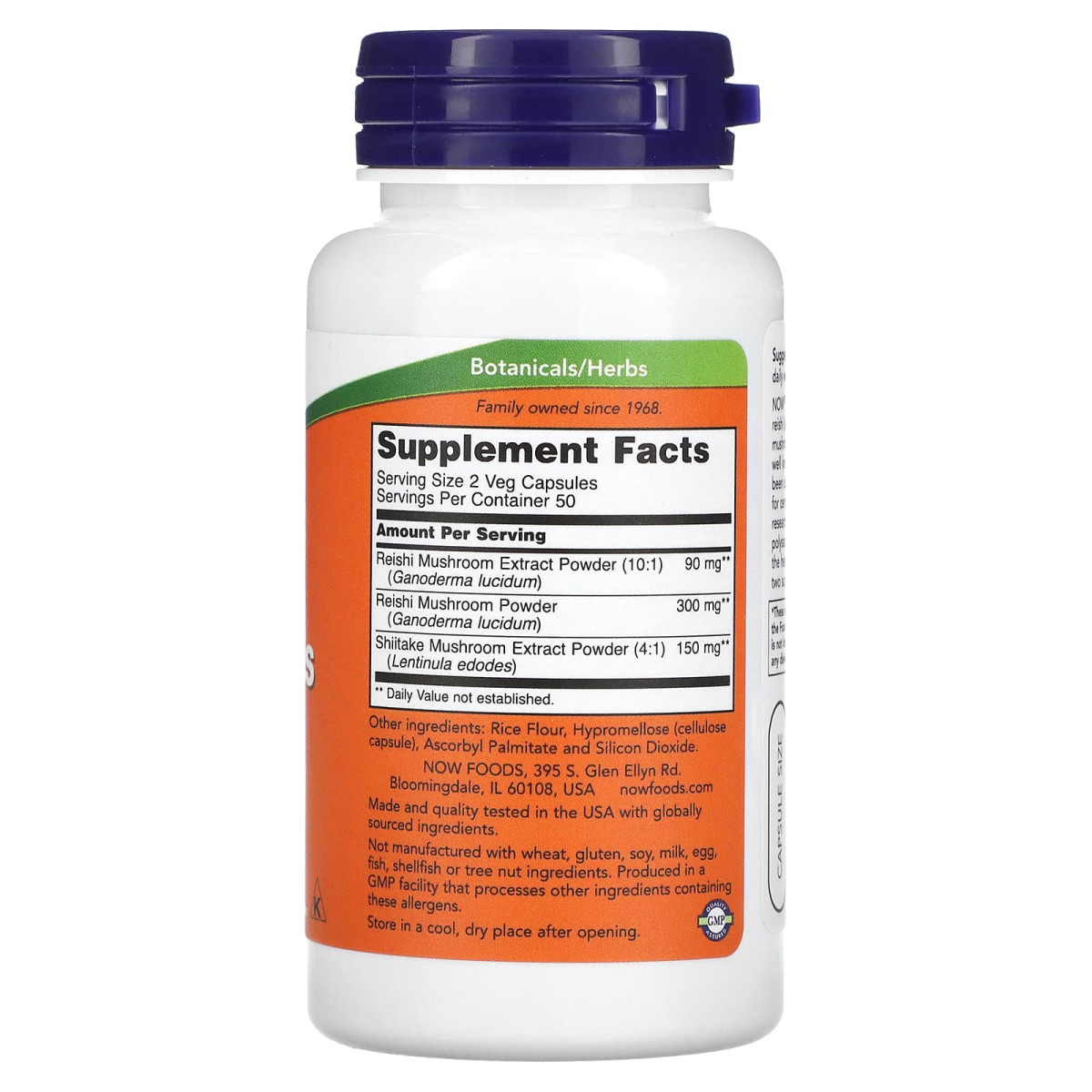 NOW Foods, Grzyby Rei-Shi, 270 mg, 100 kapsułek roślinnych