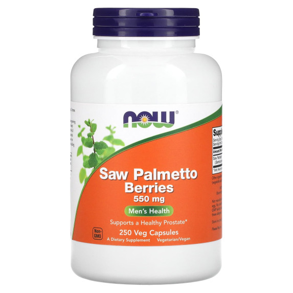 NOW Foods, Jagody palmy sabałowej, 250 kapsułek roślinnych (550 mg na kapsułkę)