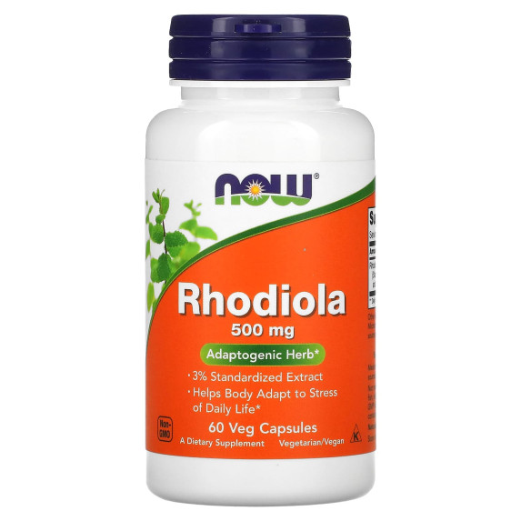 NOW Foods, Rhodiola, 500 mg, 60 kapsułek wegetariańskich