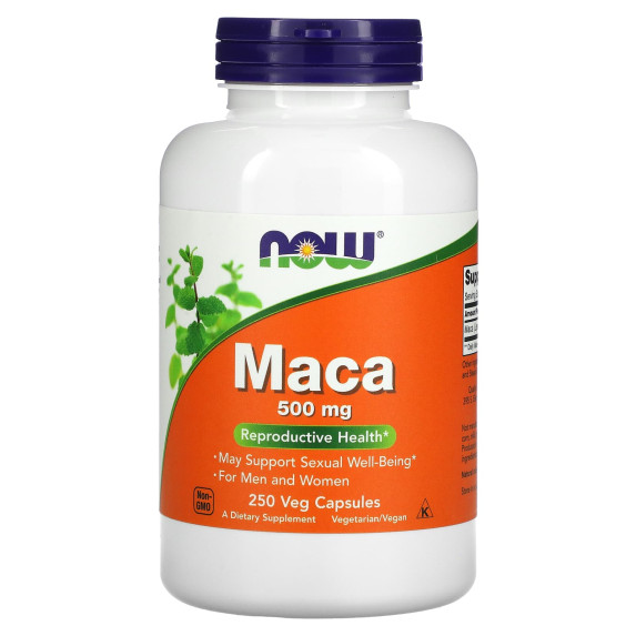 NOW Foods, Maca, 500 mg, 250 kapsułek wegetariańskich