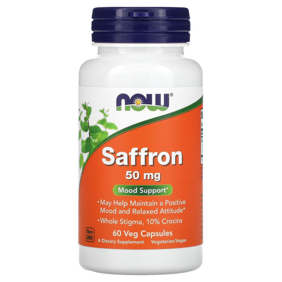 NOW Foods, Szafran, 50 mg, 60 kapsułek roślinnych