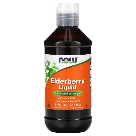 NOW Foods, Płyn z czarnym bzem, 500 mg, 237 ml