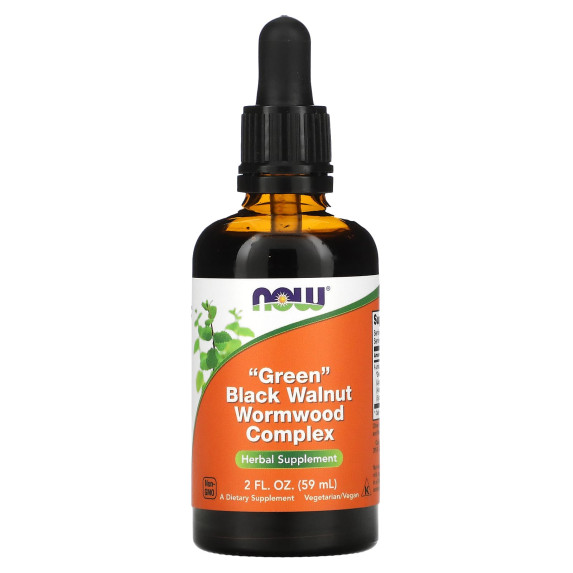 NOW Foods, kompleks piołunu i zielonego czarnego orzecha, 59 ml