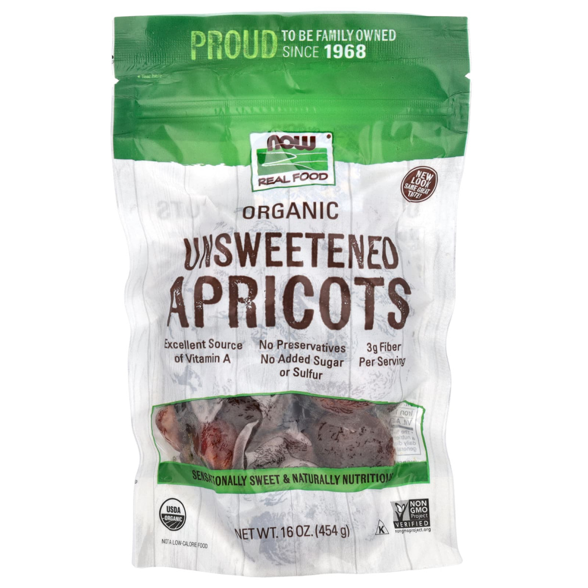 NOW Foods, Organiczne niesłodzone morele, 454 g