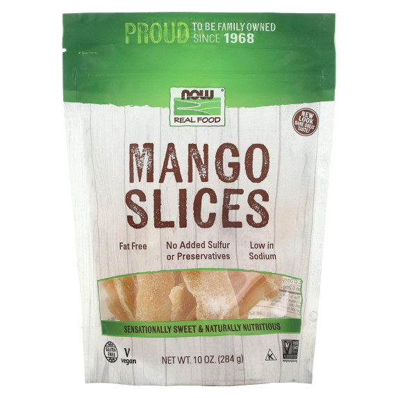 NOW Foods, Real Food, plastry mango, 284 g