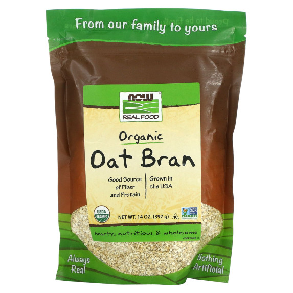 NOW Foods, Real Food, organiczne otręby owsiane, 397 g