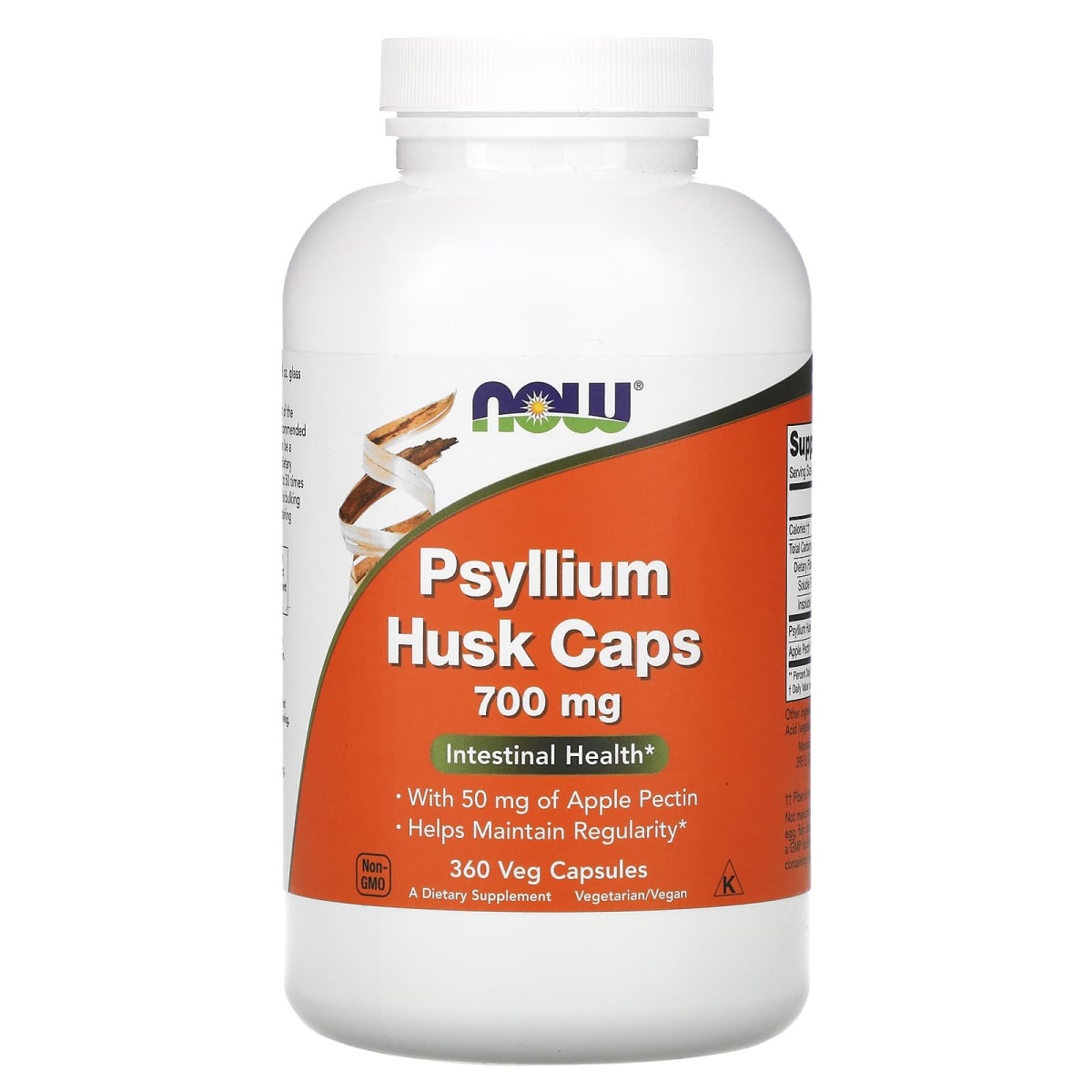 NOW Foods, Kapsułki z łusek psyllium, 700 mg, 360 kapsułek roślinnych