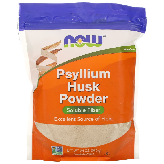 NOW Foods, Sproszkowane łuski psyllium, 680 g