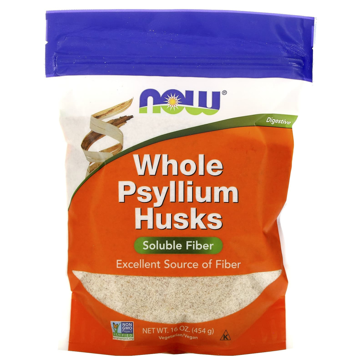 NOW Foods, Całe łuski psyllium, 454 g