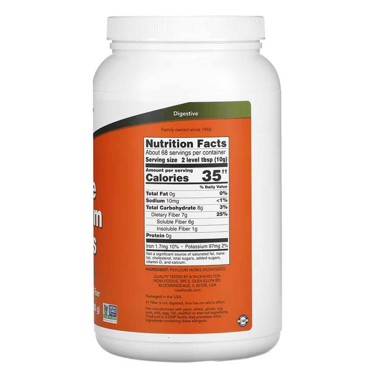 NOW Foods, Całe łuski psyllium, 680 g