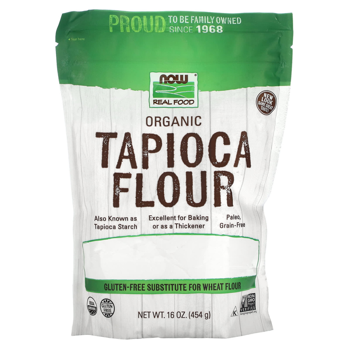 NOW Foods, Organiczna mąka z tapioki, 454 g
