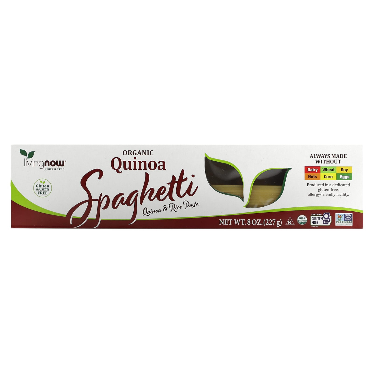 NOW Foods, Living NOW, organiczne spaghetti z komosą ryżową, 227 g