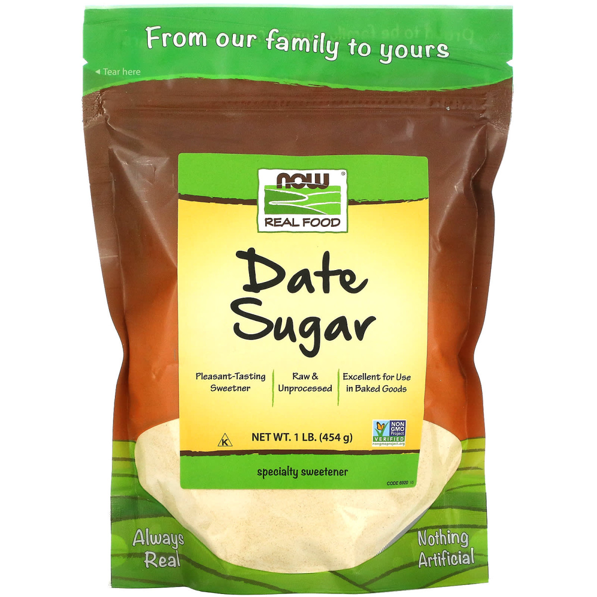 NOW Foods, Real Food, cukier daktylowy, 454 g