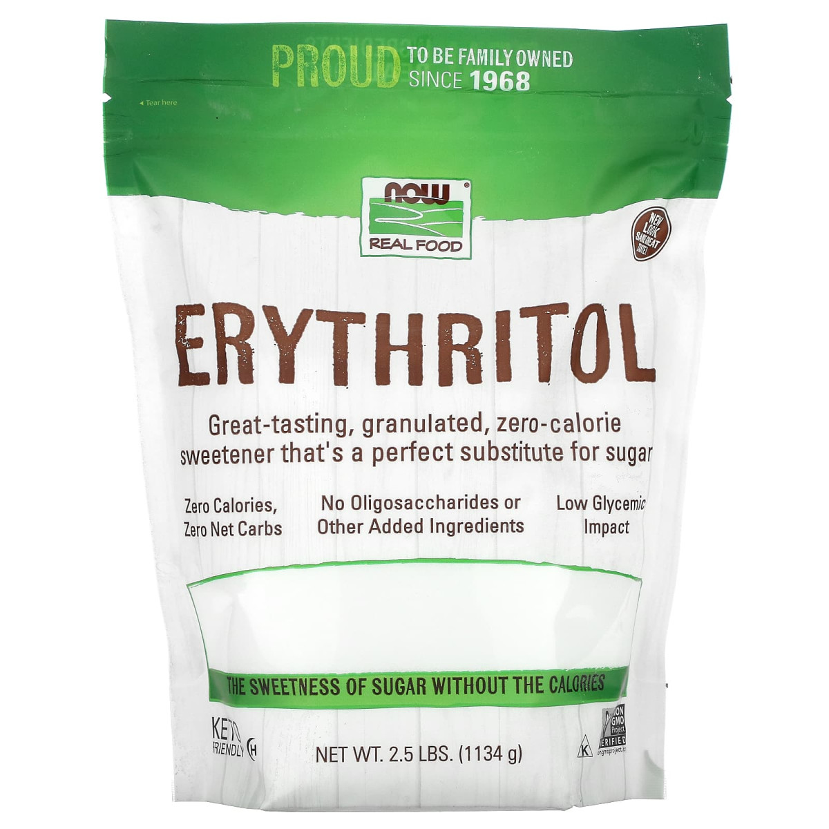 NOW Foods, Real Food, erytrytol, 1134 g